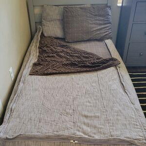 Set of 2 Twin Minky Beddy's Brown Bedding Set